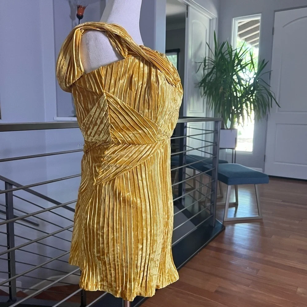 NBD Danica Mini Dress in Saffron Yellow - Picture 7 of 14